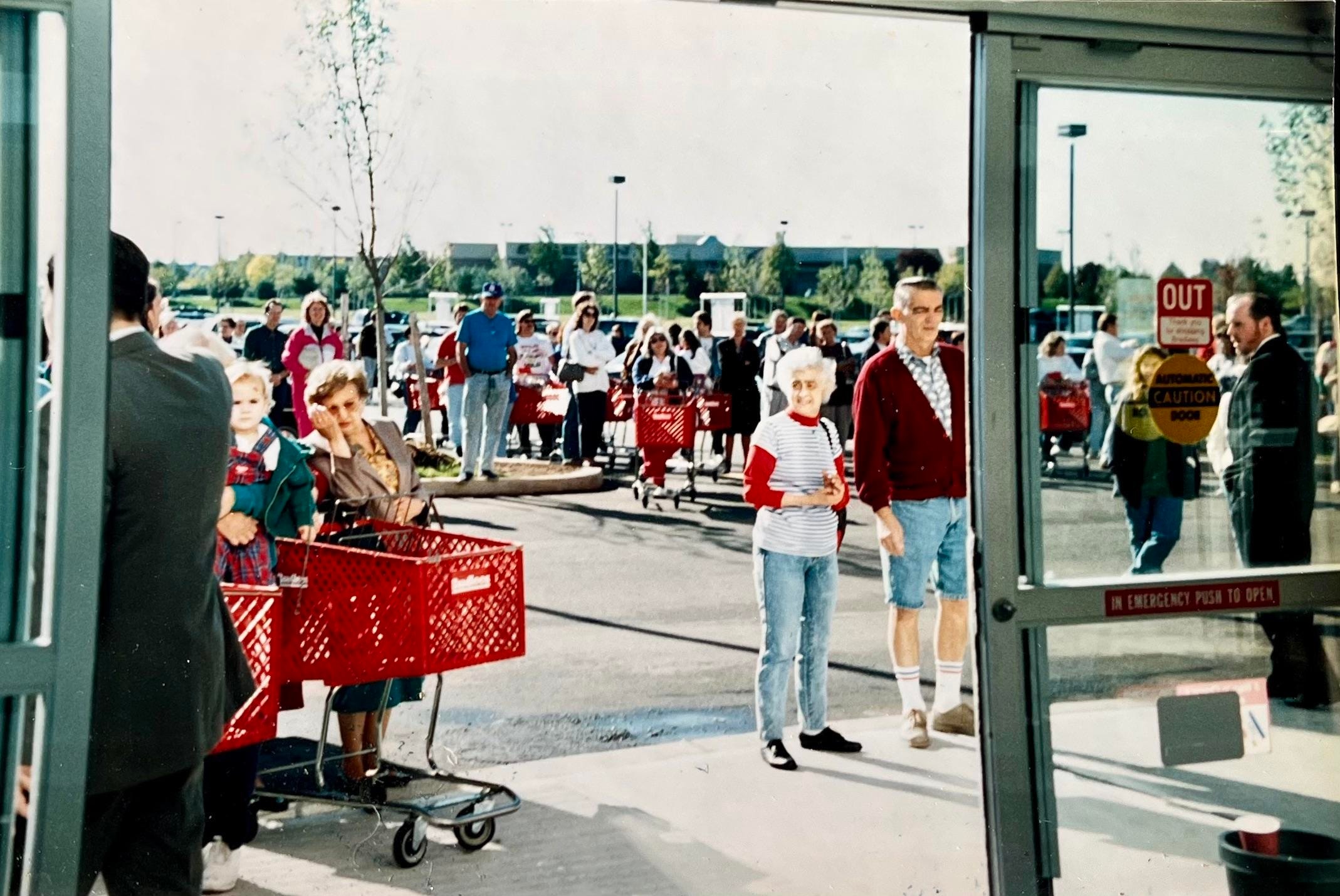 Opening day shoppers