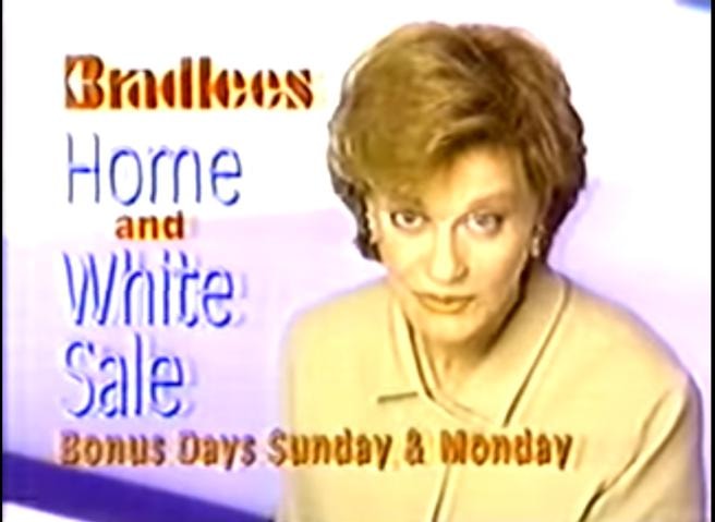 Mrs. B in a Bradlees Home and White Sale commercial